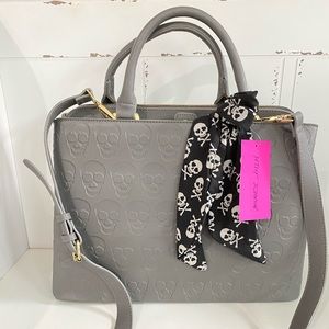 Betsey Johnson skull purse